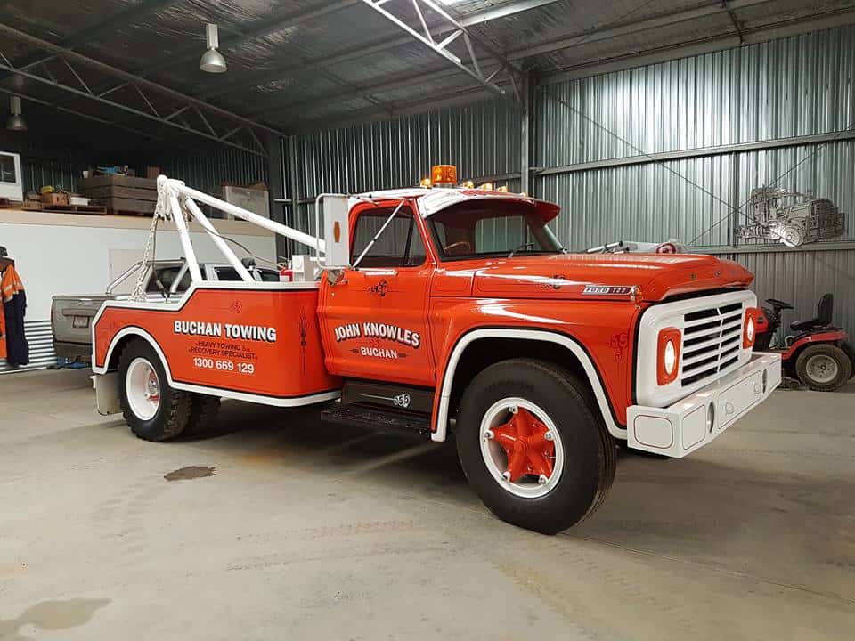 Buchan Towing accident towing truck at work