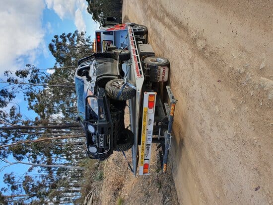 Vehicle loaded on a Buchan Towing truck